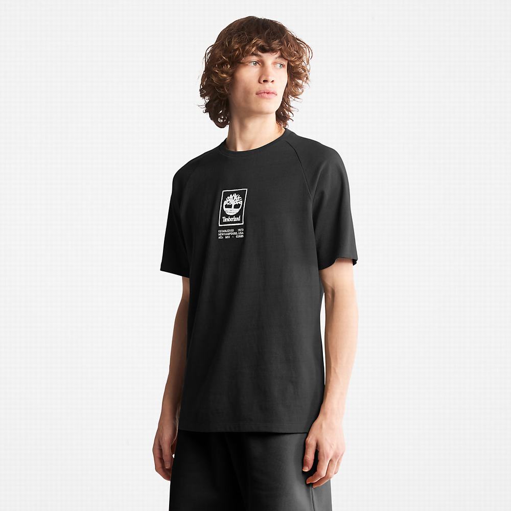 Tricko Timberland Heavyweight Logo T-Shirt Panske Čierne | MC0621937