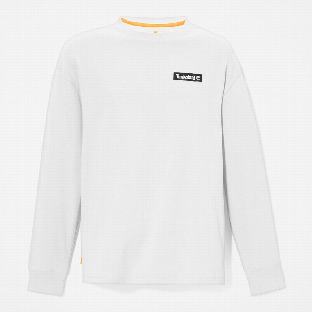 Tricko Timberland Heavyweight Long-Sleeve T-Shirt Panske Biele | CG1957482