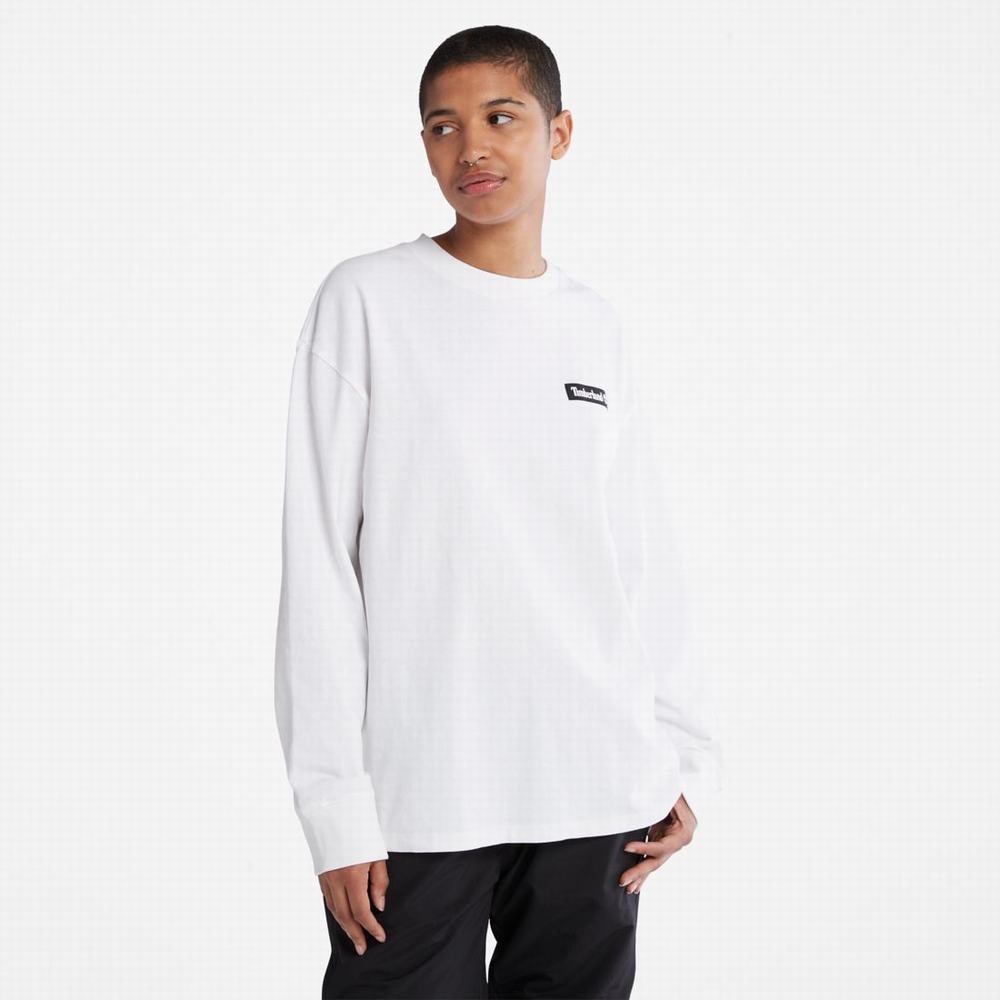 Tricko Timberland Heavyweight Long-Sleeve T-Shirt Panske Biele | CG1957482