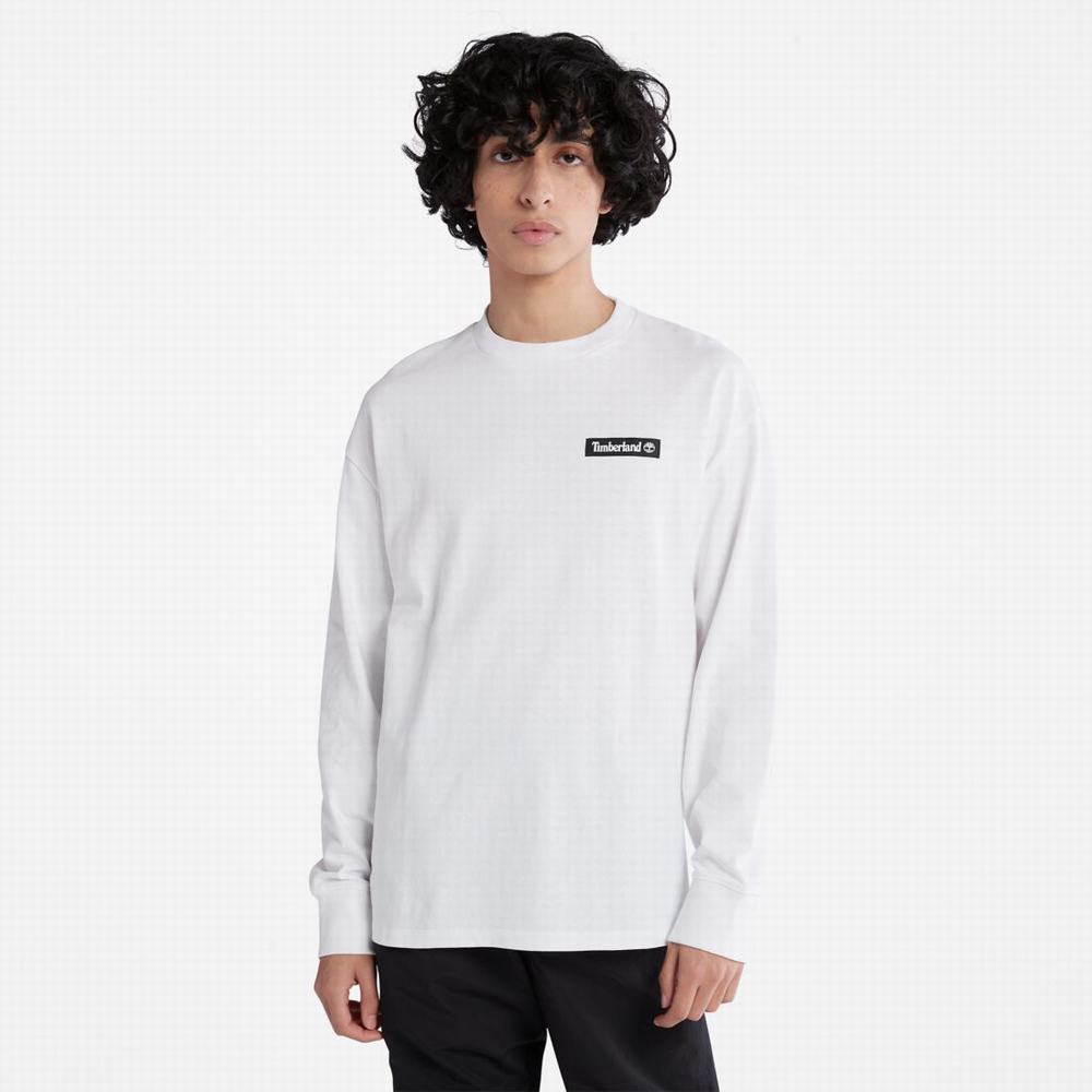 Tricko Timberland Heavyweight Long-Sleeve T-Shirt Panske Biele | CG1957482