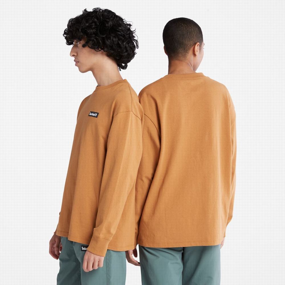 Tricko Timberland Heavyweight Long-Sleeve T-Shirt Panske Hnede | IC7082914