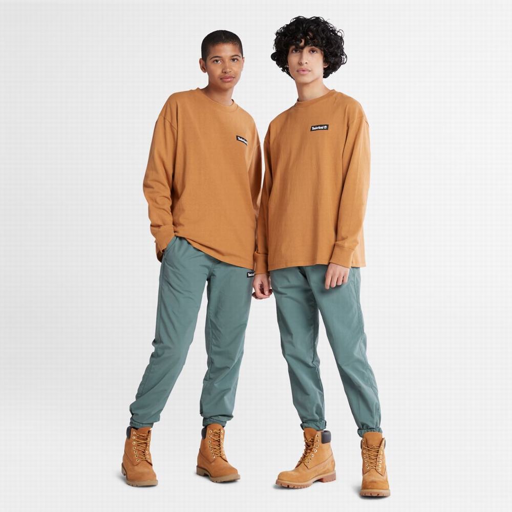 Tricko Timberland Heavyweight Long-Sleeve T-Shirt Panske Hnede | IC7082914