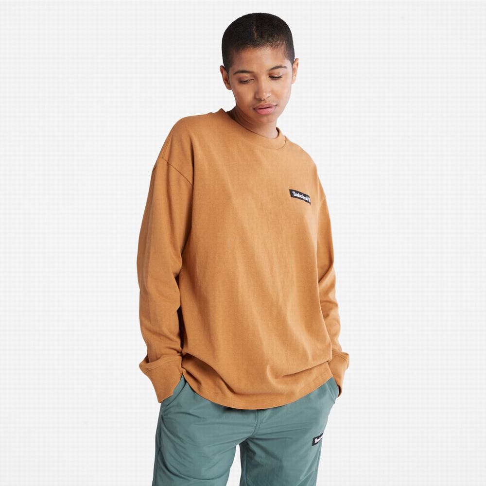 Tricko Timberland Heavyweight Long-Sleeve T-Shirt Panske Hnede | IC7082914