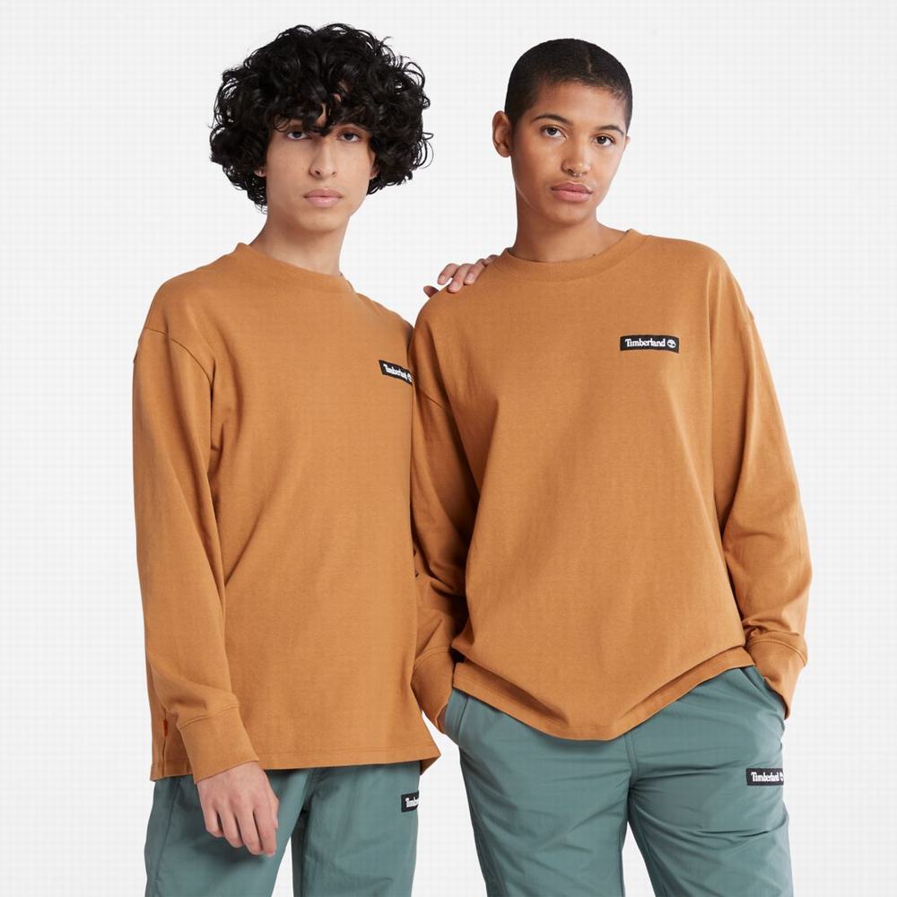 Tricko Timberland Heavyweight Long-Sleeve T-Shirt Damske Hnede | ZQ5124803