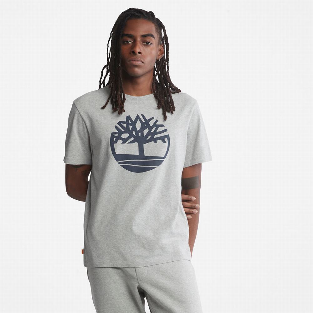 Tricko Timberland Kennebec River Tree Logo T-Shirt Panske Siva | GT1753968