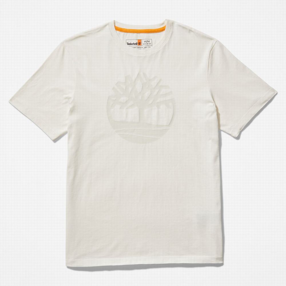 Tricko Timberland Kennebec River Tree-Logo Tee Panske Biele | JB9628031