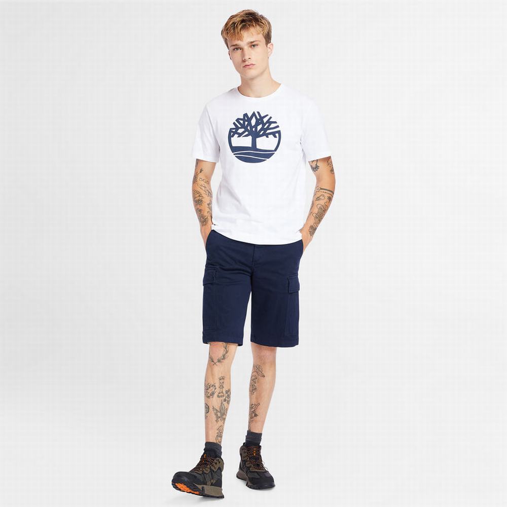 Tricko Timberland Kennebec River Tree Logo T-Shirt Panske Biele | NI3896041