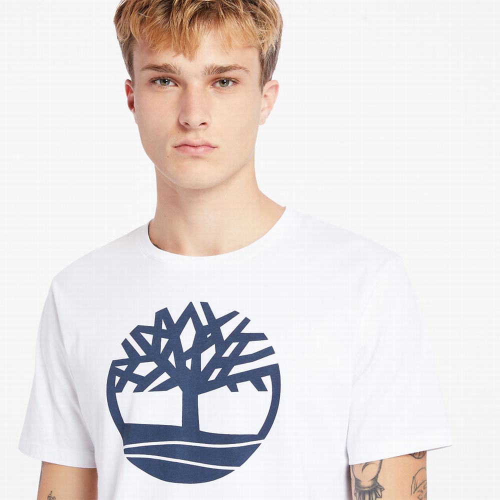 Tricko Timberland Kennebec River Tree Logo T-Shirt Panske Biele | NI3896041