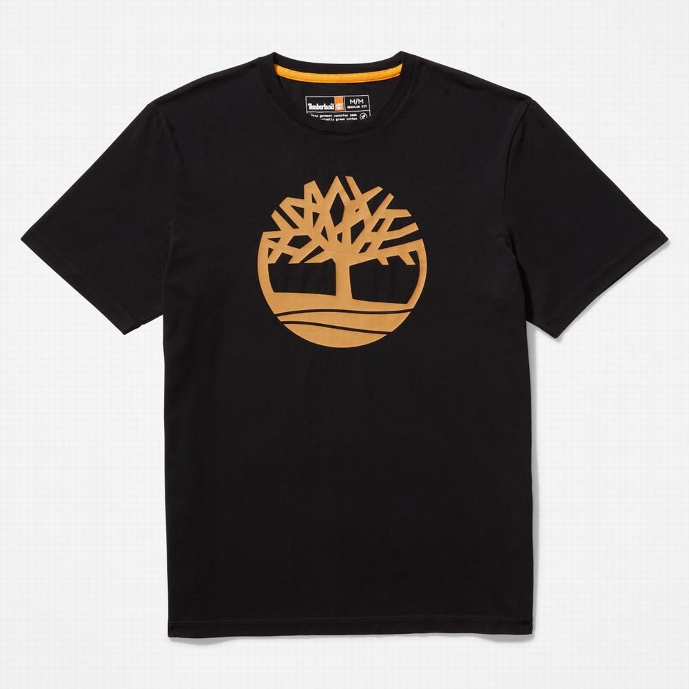 Tricko Timberland Kennebec River Tree-Logo Tee Panske Čierne Hnede | OU1957043