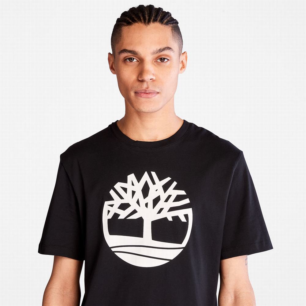 Tricko Timberland Kennebec River Tree Logo T-Shirt Panske Čierne | UQ3548920