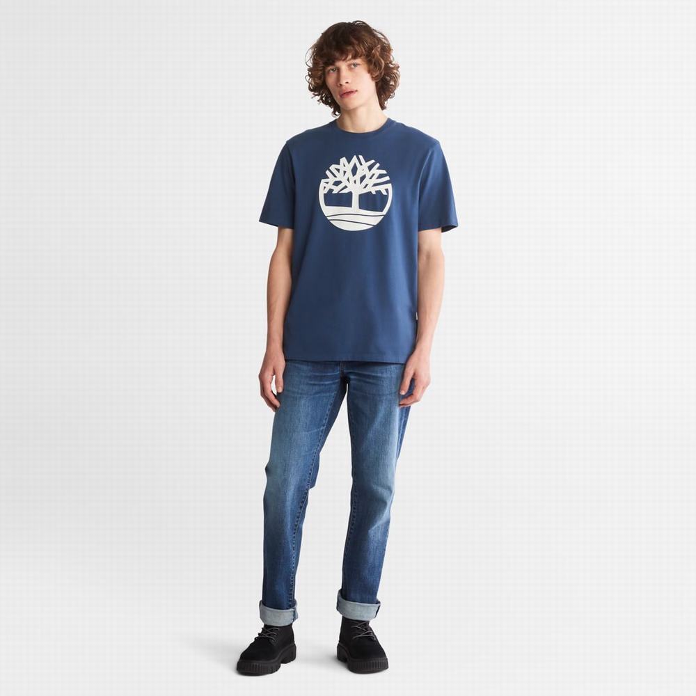 Tricko Timberland Kennebec River Tree-Logo Tee Panske Tmavo | WG0634791