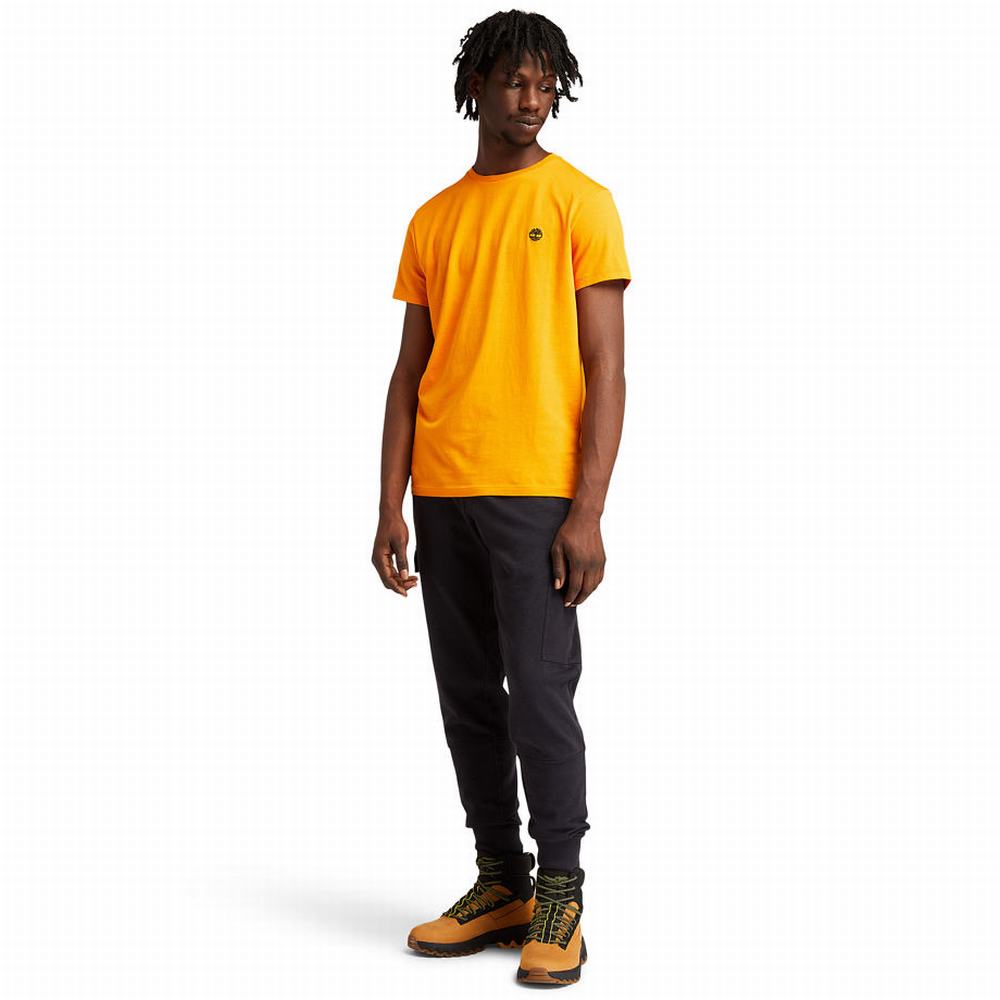 Tricko Timberland Kratke Sleeve Slim Logo Tee Panske Oranžové | RB3692045