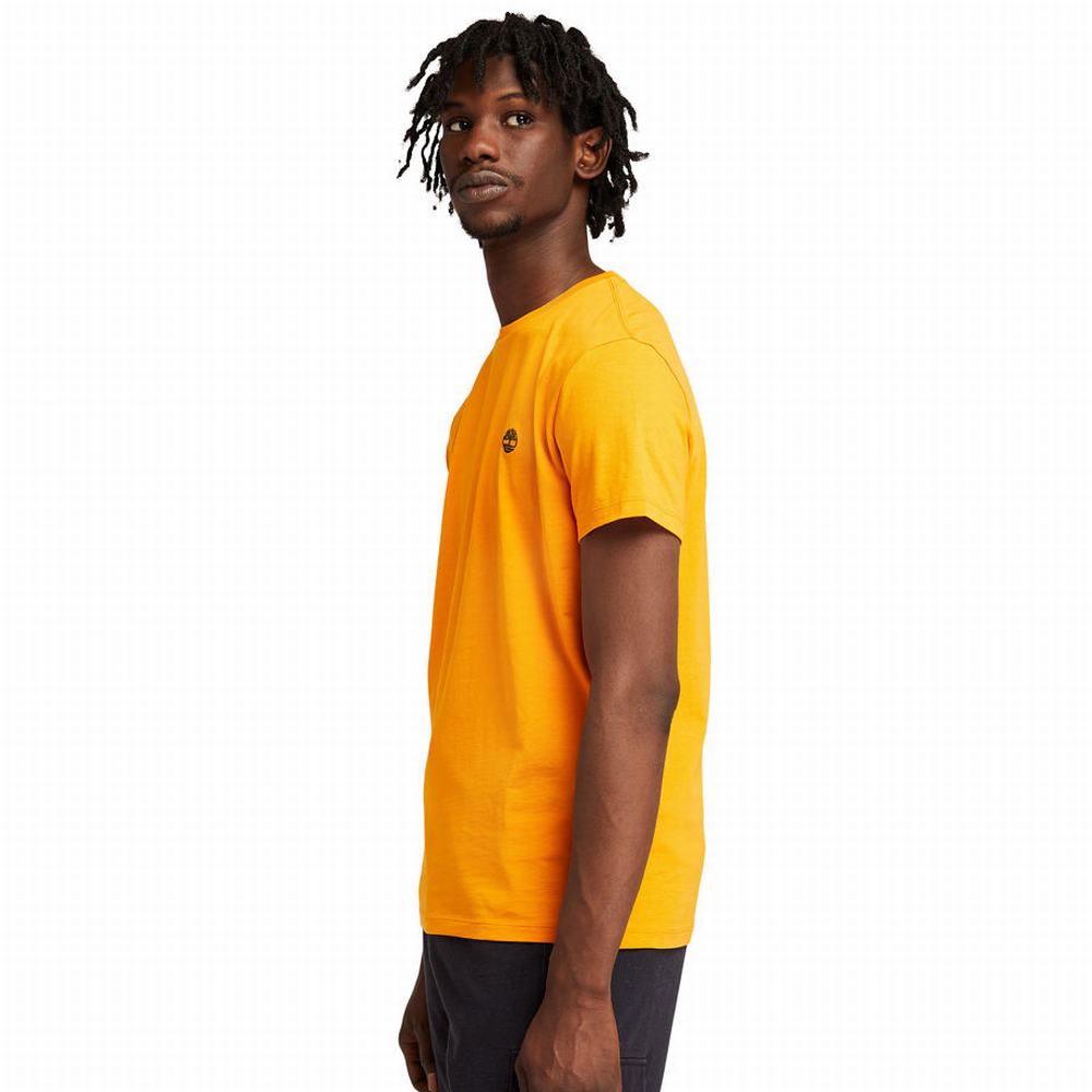 Tricko Timberland Kratke Sleeve Slim Logo Tee Panske Oranžové | RB3692045