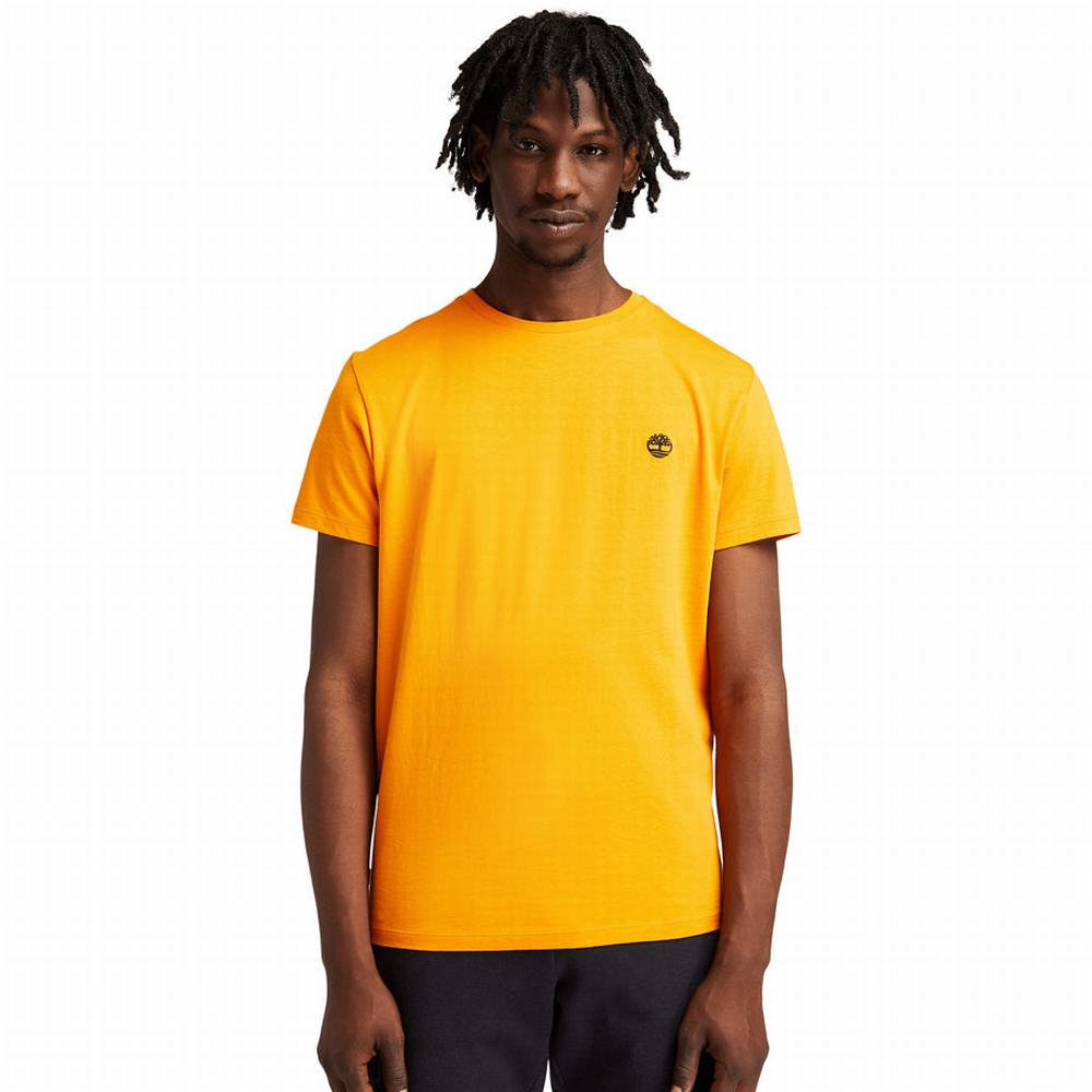 Tricko Timberland Kratke Sleeve Slim Logo Tee Panske Oranžové | RB3692045