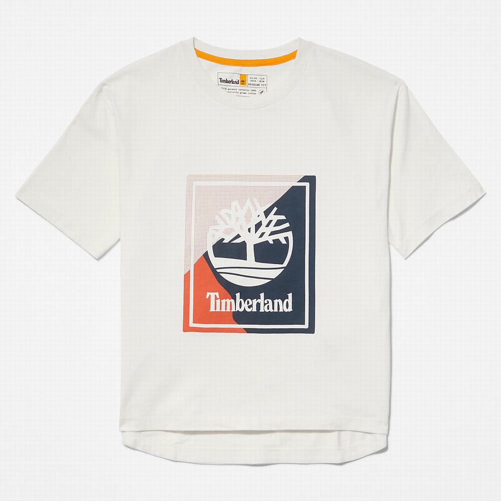 Tricko Timberland Logo Graphic T-Shirt Damske Biele | KV2869354