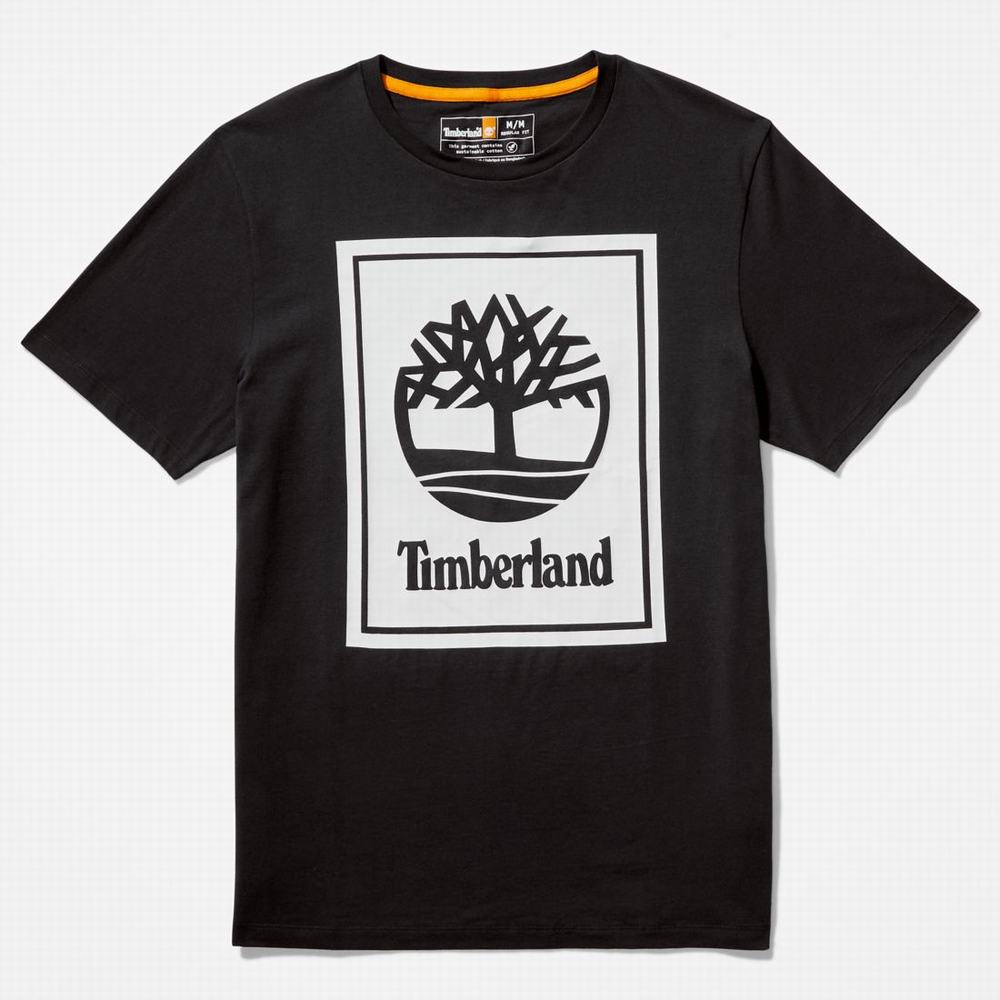 Tricko Timberland Logo T-Shirt Damske Čierne Biele | BD3812670