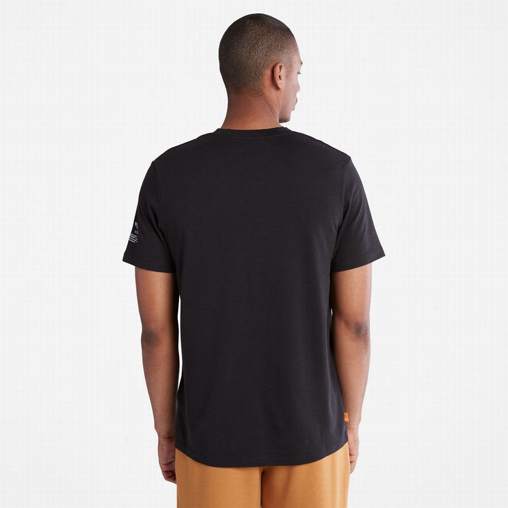 Tricko Timberland Luxe Pohodlie Essentials Tencel™ x Refibra™ T-Shirt Panske Čierne | GO4135906