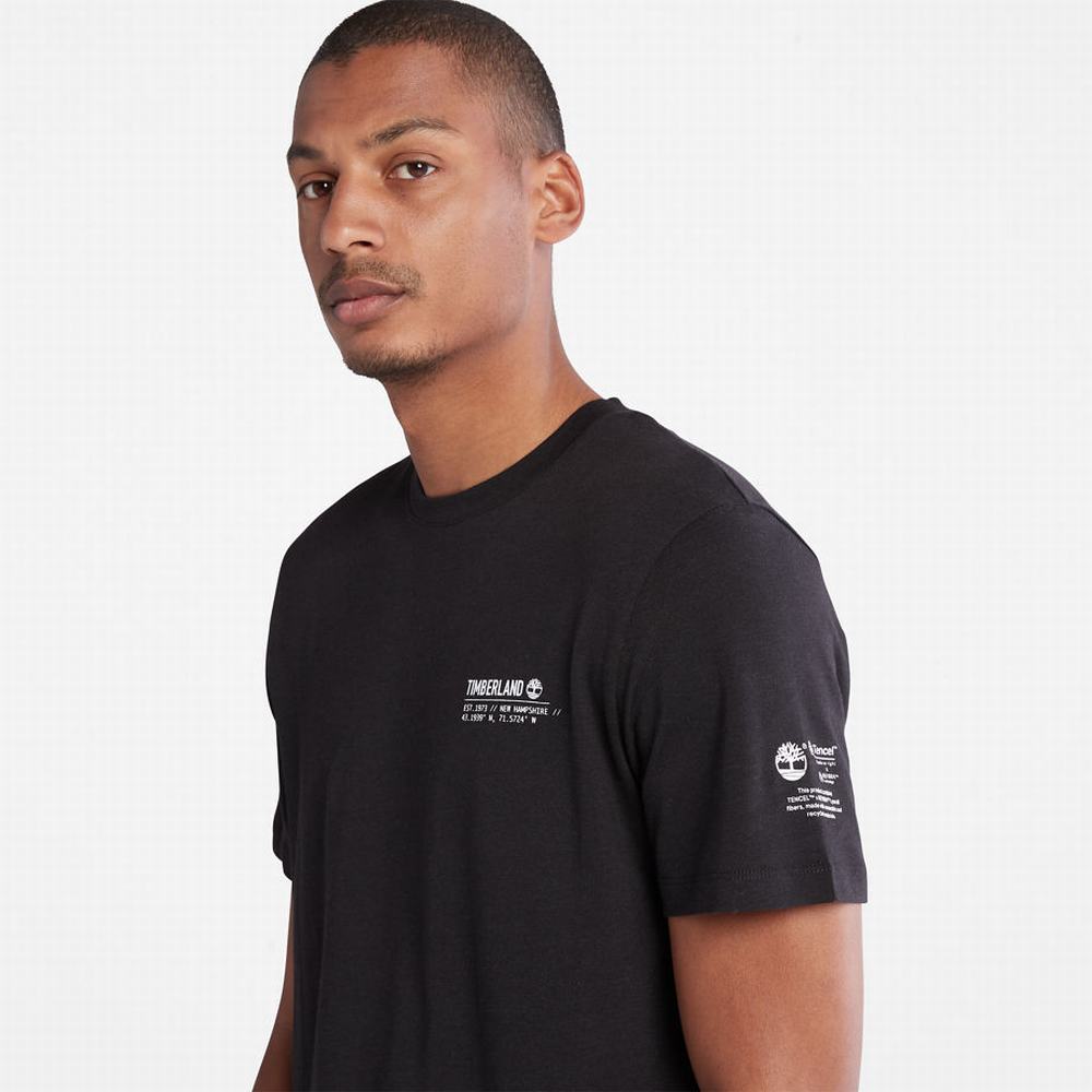 Tricko Timberland Luxe Pohodlie Essentials Tencel™ x Refibra™ T-Shirt Panske Čierne | GO4135906