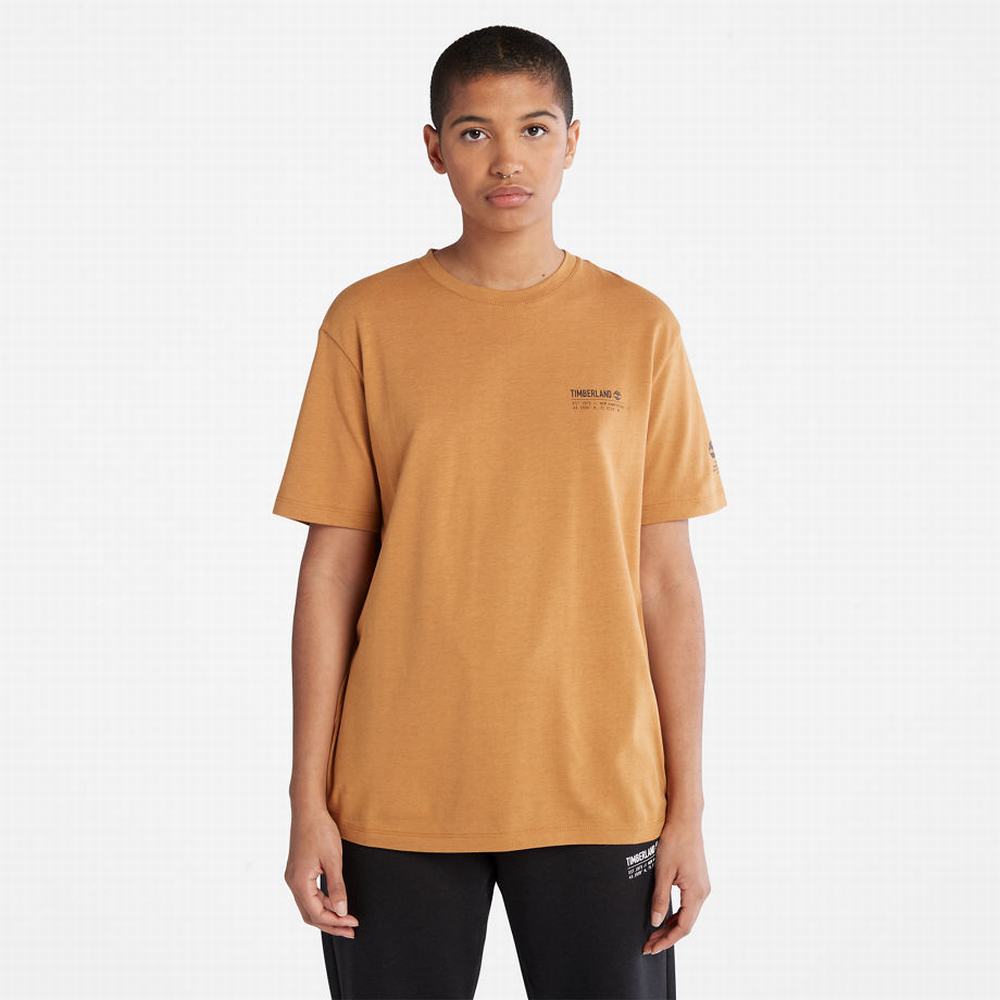 Tricko Timberland Luxe Pohodlie Essentials Tencel™ x Refibra™ T-Shirt Panske Svetlo Hnede | RY8940765