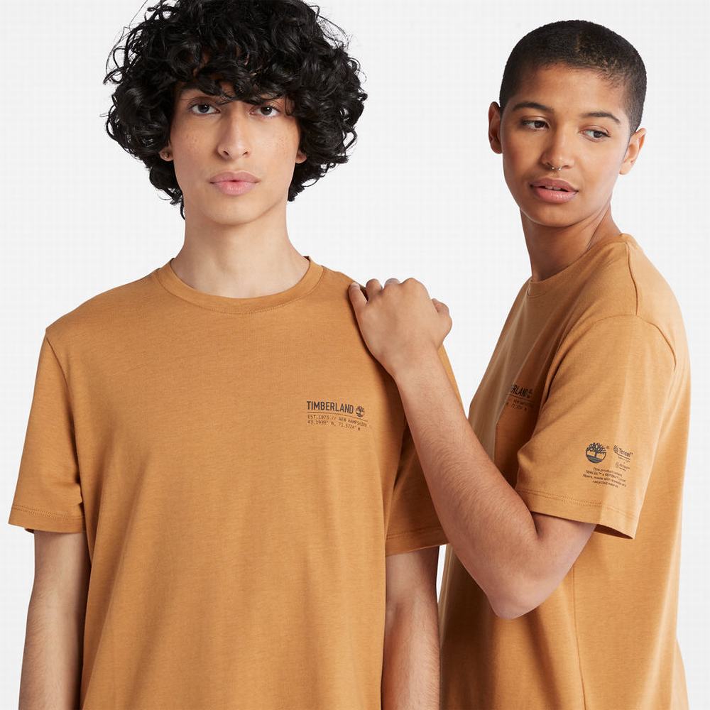 Tricko Timberland Luxe Pohodlie Essentials Tencel™ x Refibra™ T-Shirt Panske Svetlo Hnede | RY8940765