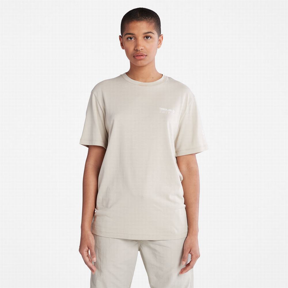 Tricko Timberland Luxe Pohodlie Essentials Tencel™ x Refibra™ T-Shirt Panske Svetlo Siva | YF7602194