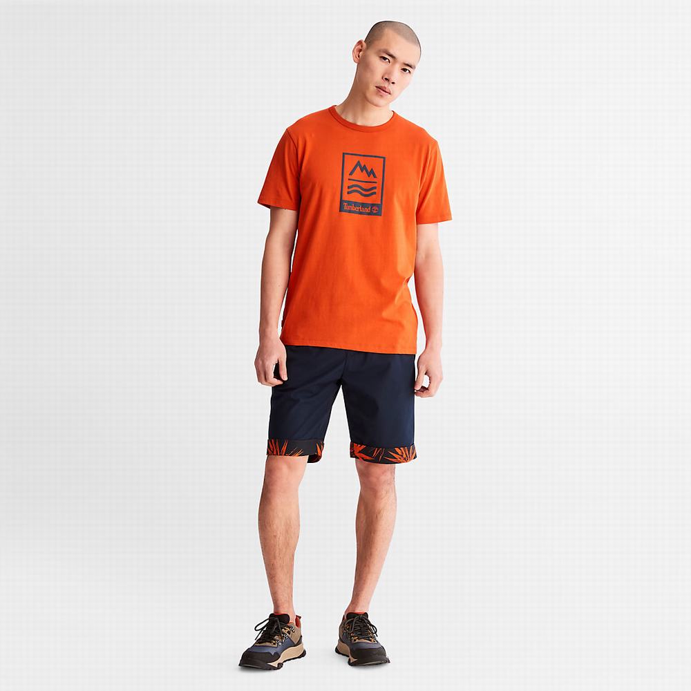 Tricko Timberland Mountains-to-Rivers T-Shirt Panske Oranžové | FP1325078