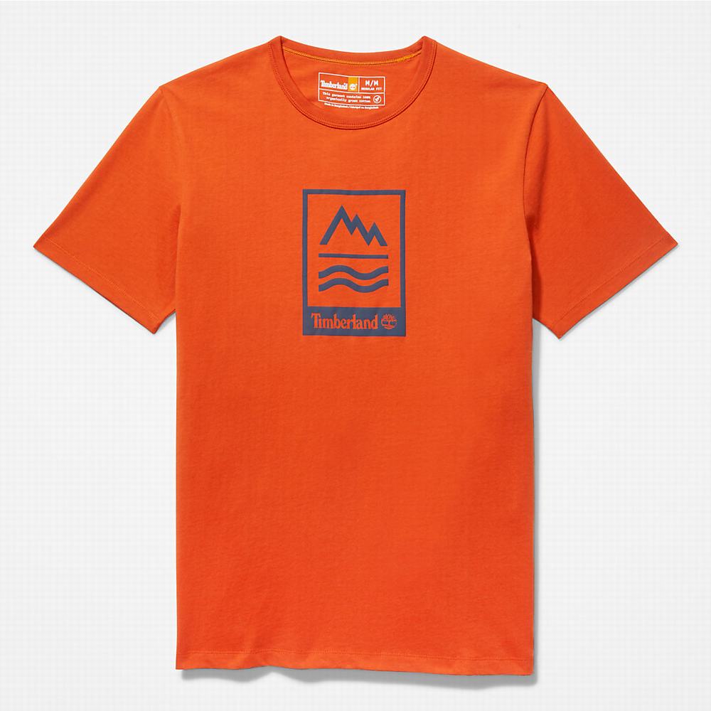 Tricko Timberland Mountains-to-Rivers T-Shirt Panske Oranžové | FP1325078