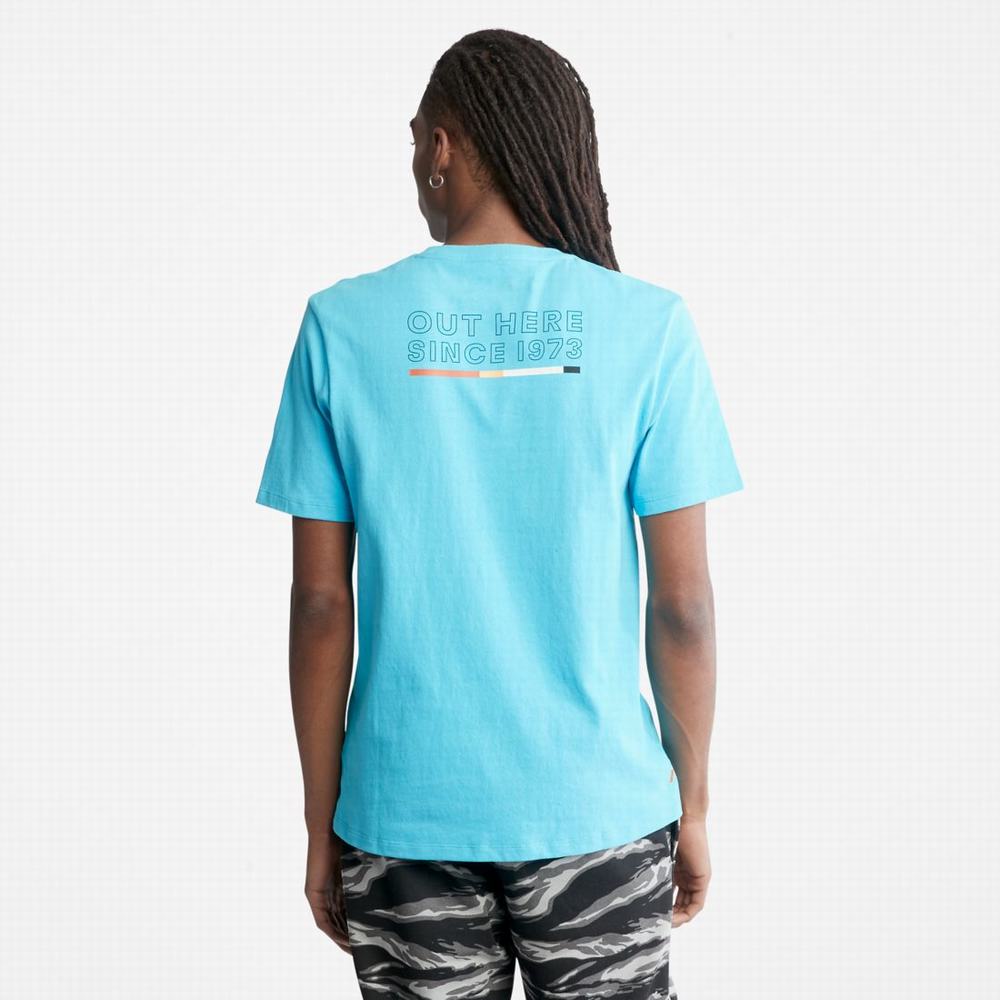 Tricko Timberland Organic Bavlnene T-Shirt Panske Modre | ME5649803