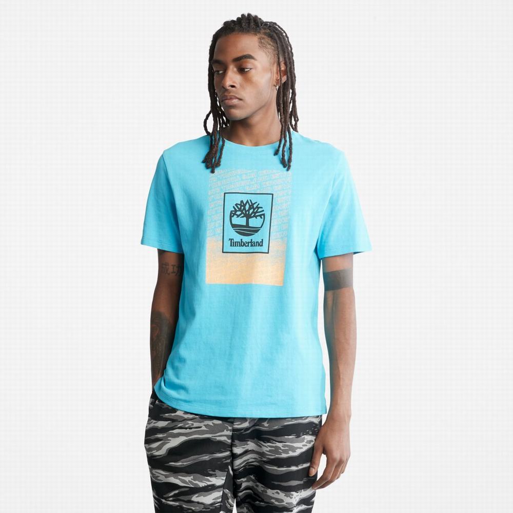 Tricko Timberland Organic Bavlnene T-Shirt Panske Modre | ME5649803