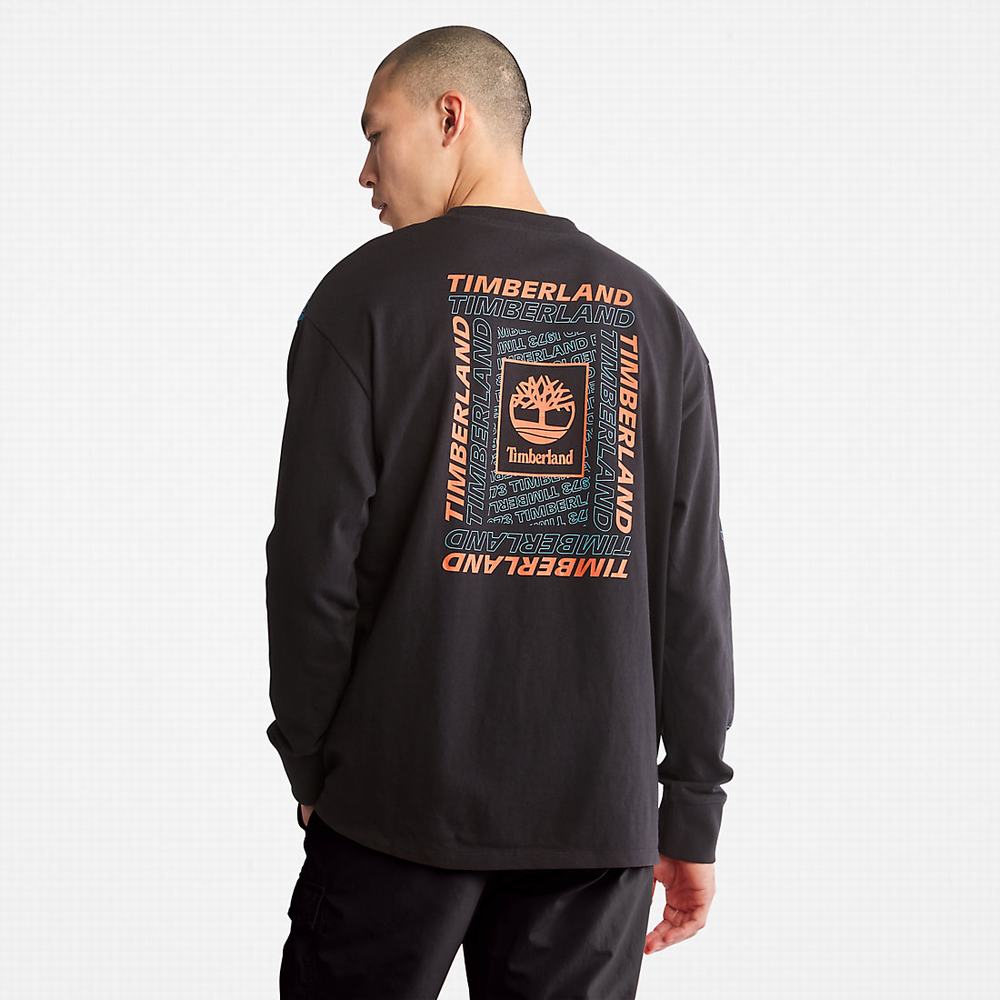 Tricko Timberland Outdoor Archive Long-sleeved Graphic T-Shirt Damske Čierne | AO4971356