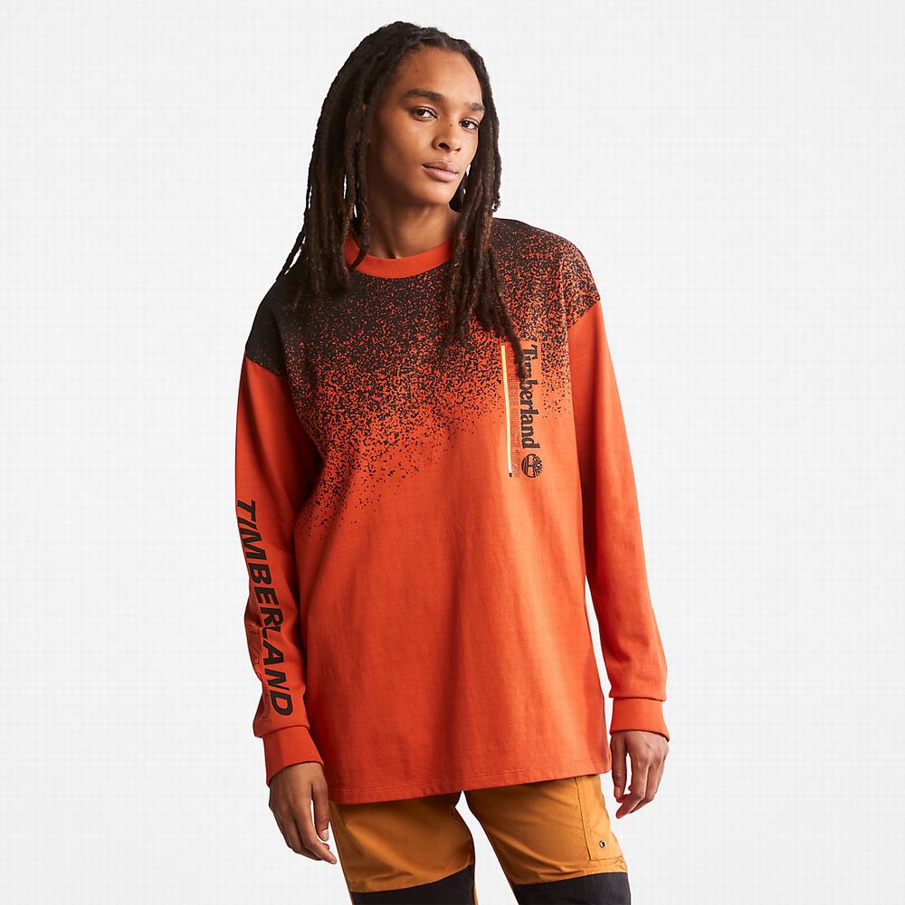 Tricko Timberland Outdoor Archive Long-sleeved Graphic T-Shirt Panske Oranžové | FK6503794