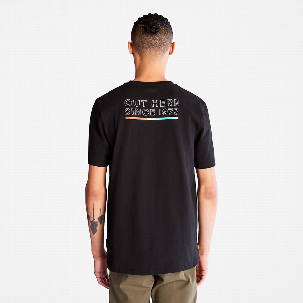 Tricko Timberland Outdoor Archive T-Shirt Panske Čierne | HJ9201564