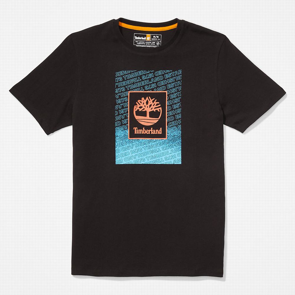 Tricko Timberland Outdoor Archive T-Shirt Panske Čierne | HJ9201564