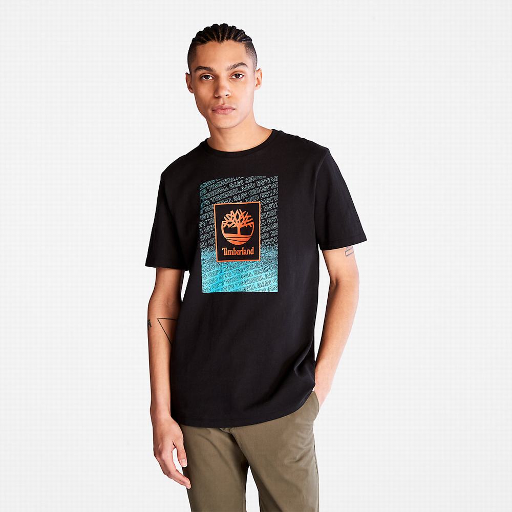 Tricko Timberland Outdoor Archive T-Shirt Panske Čierne | HJ9201564