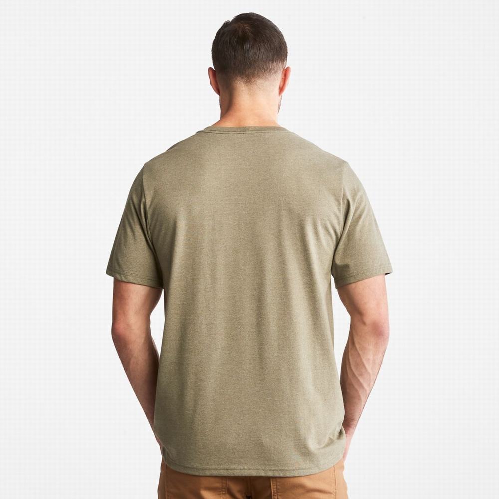 Tricko Timberland PRO® Base Plate Blended Kratke-Sleeve T-Shirt Panske Olivovo Zelená | HS5346710