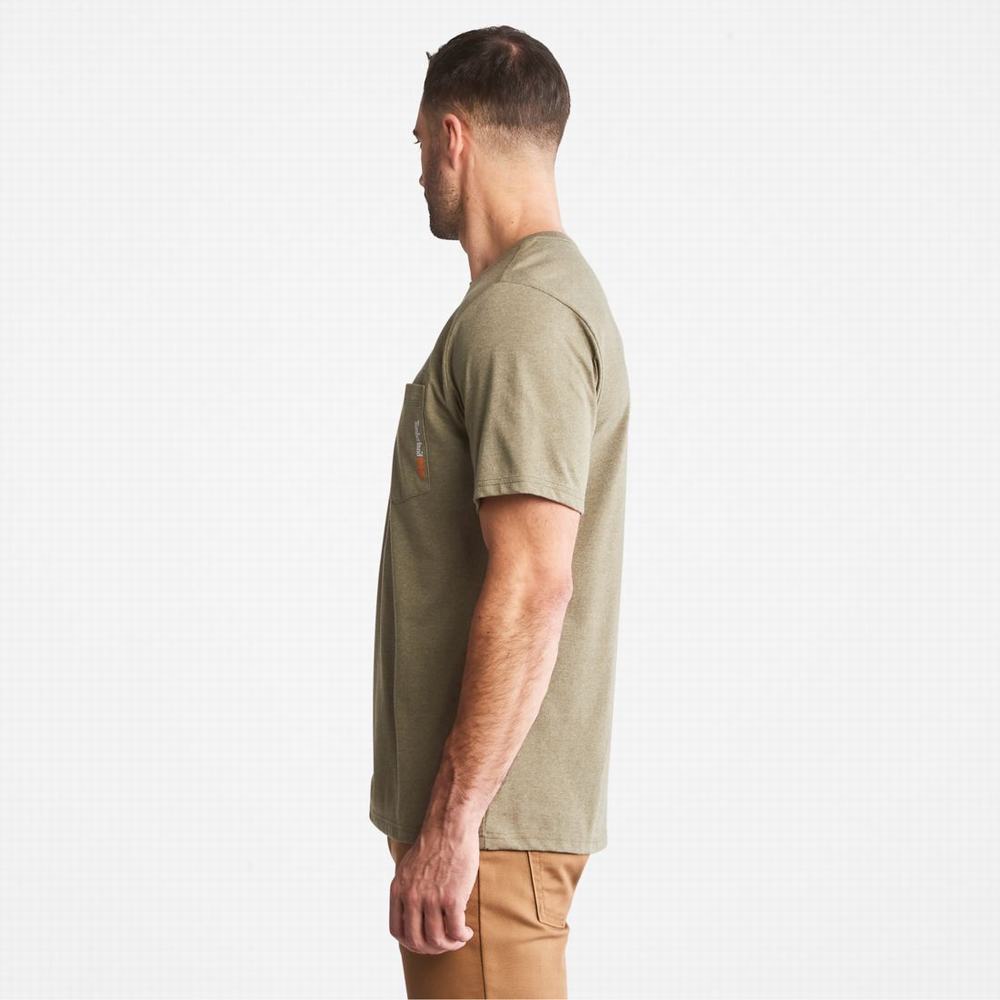 Tricko Timberland PRO® Base Plate Blended Kratke-Sleeve T-Shirt Panske Olivovo Zelená | HS5346710