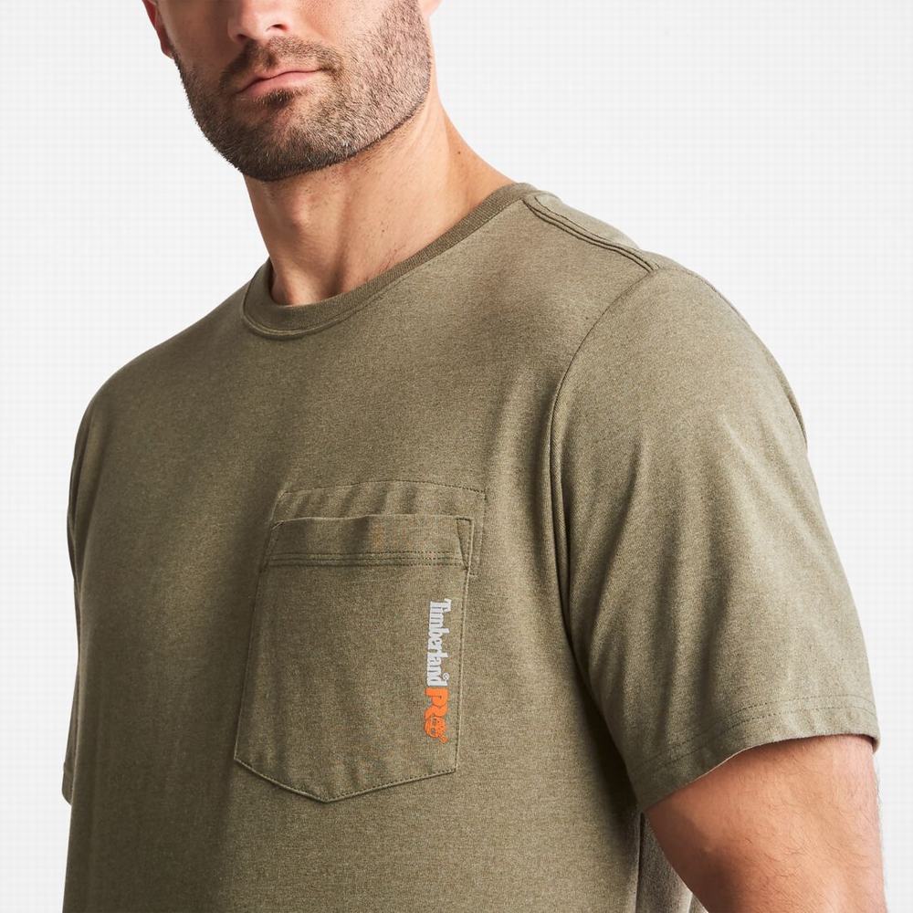 Tricko Timberland PRO® Base Plate Blended Kratke-Sleeve T-Shirt Panske Olivovo Zelená | HS5346710