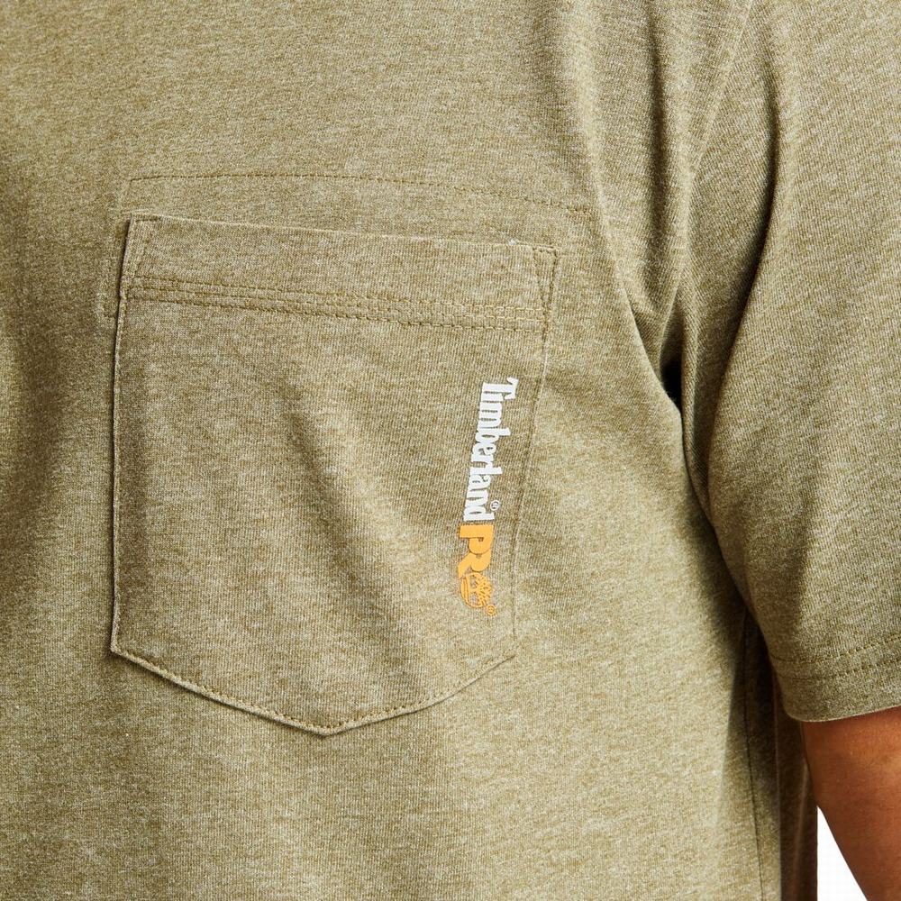 Tricko Timberland PRO® Base Plate Blended Kratke-Sleeve T-Shirt Panske Olivovo Zelená | HS5346710