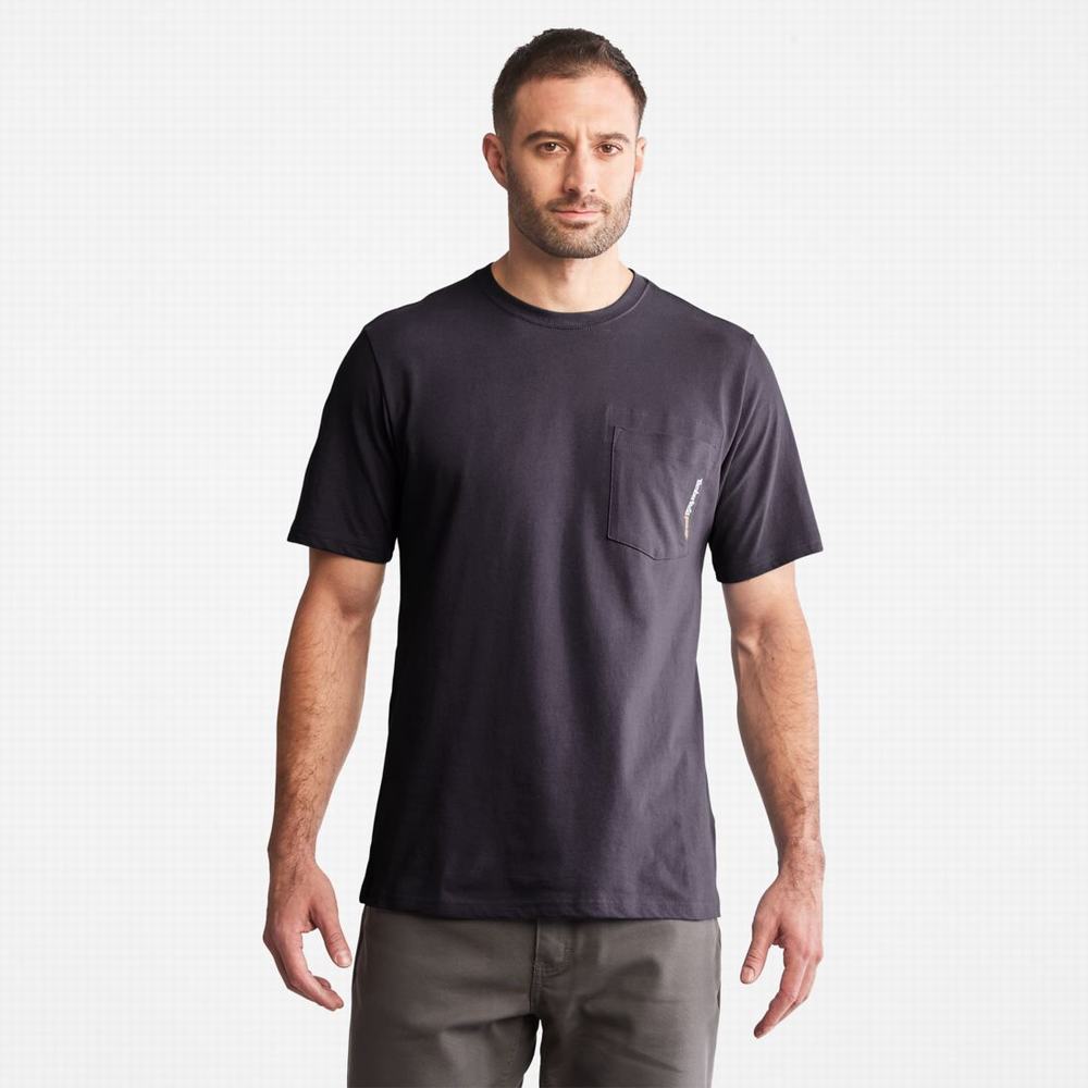 Tricko Timberland PRO® Base Plate Blended Kratke-Sleeve T-Shirt Panske Námornícka Modrá | JQ8625943