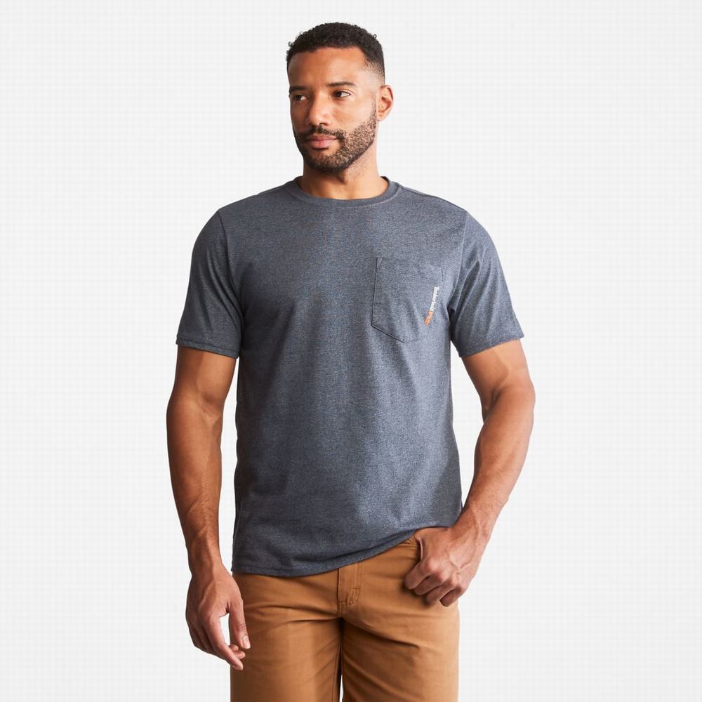 Tricko Timberland PRO® Base Plate Blended Kratke-Sleeve T-Shirt Panske Námornícka Modrá | RS7315849