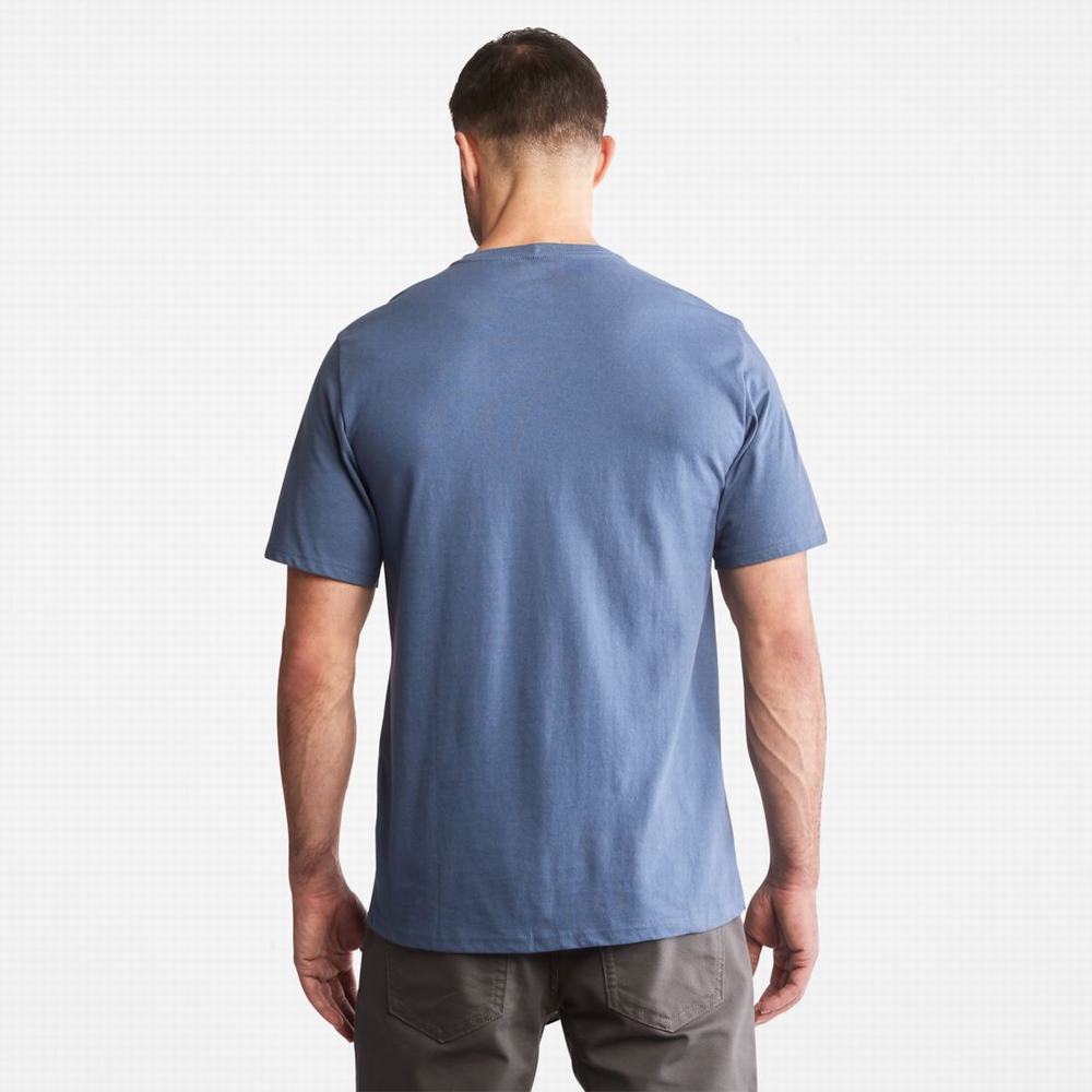 Tricko Timberland PRO® Base Plate Blended Kratke-Sleeve T-Shirt Panske Indigo | WT0923184