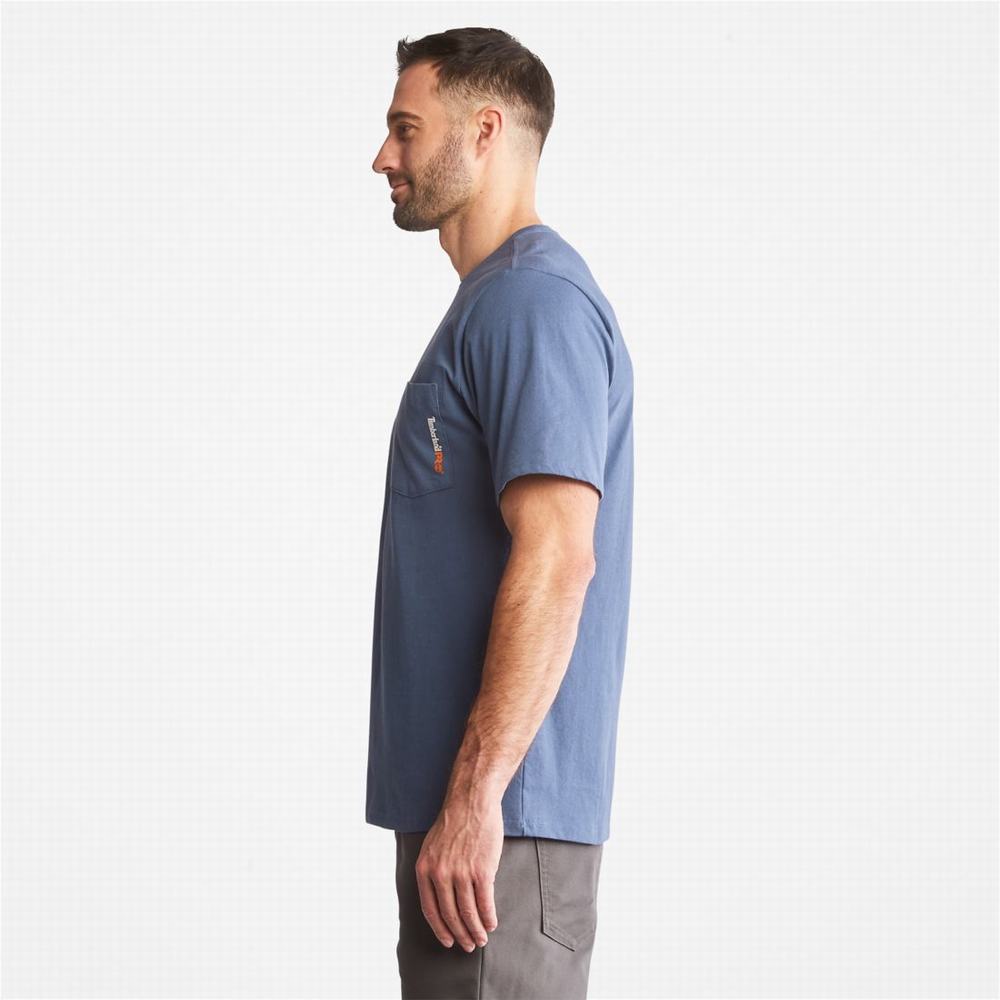 Tricko Timberland PRO® Base Plate Blended Kratke-Sleeve T-Shirt Panske Indigo | WT0923184