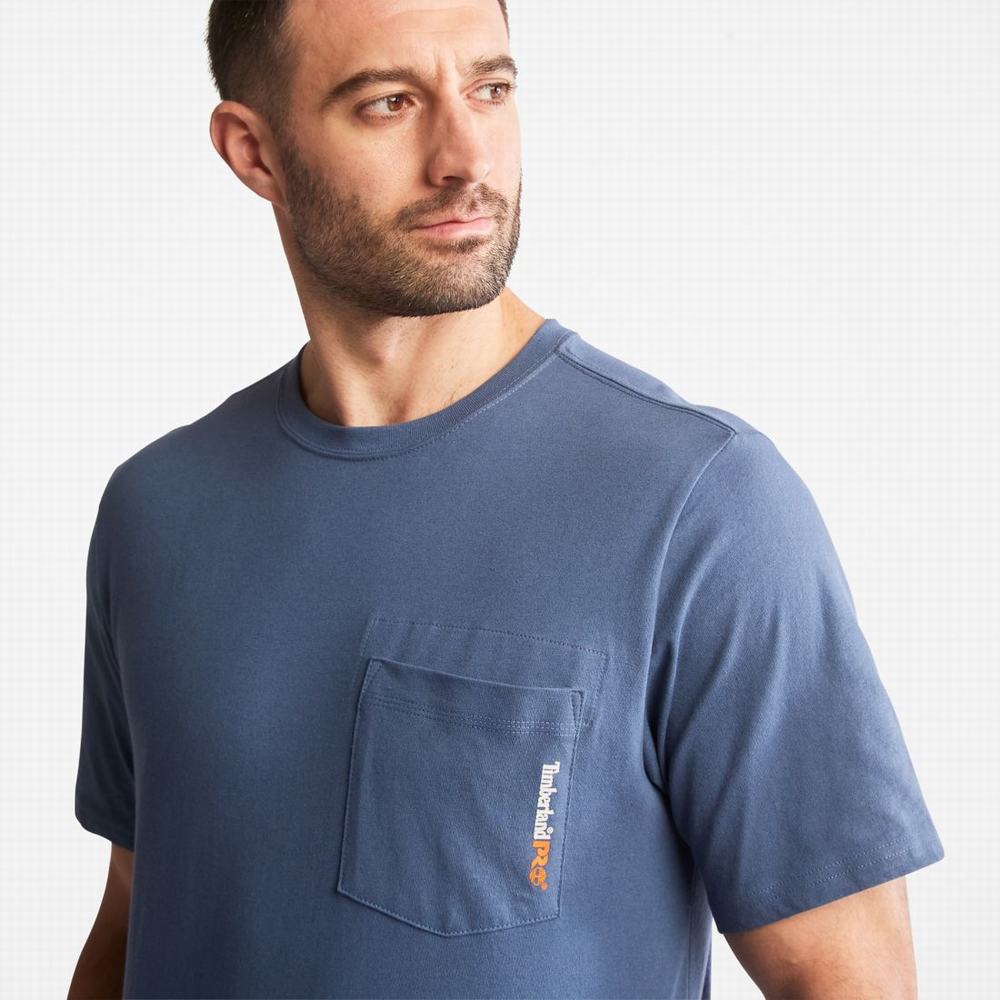 Tricko Timberland PRO® Base Plate Blended Kratke-Sleeve T-Shirt Panske Indigo | WT0923184