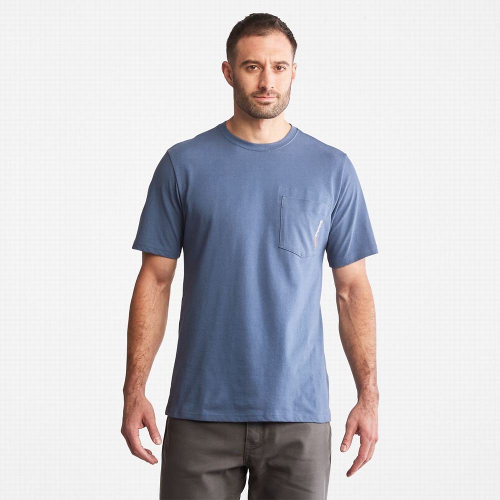 Tricko Timberland PRO® Base Plate Blended Kratke-Sleeve T-Shirt Panske Indigo | WT0923184