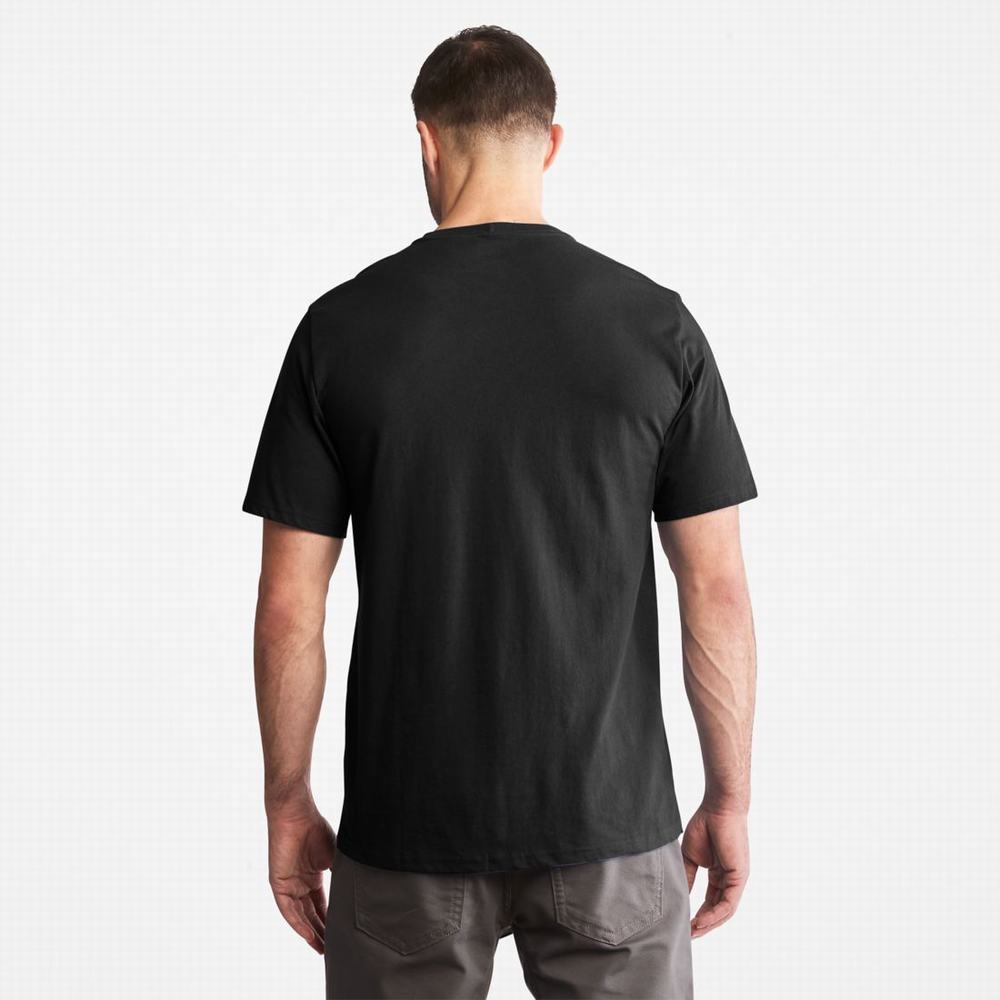 Tricko Timberland PRO® Base Plate Blended Kratke-Sleeve T-Shirt Panske Čierne | WT7480623