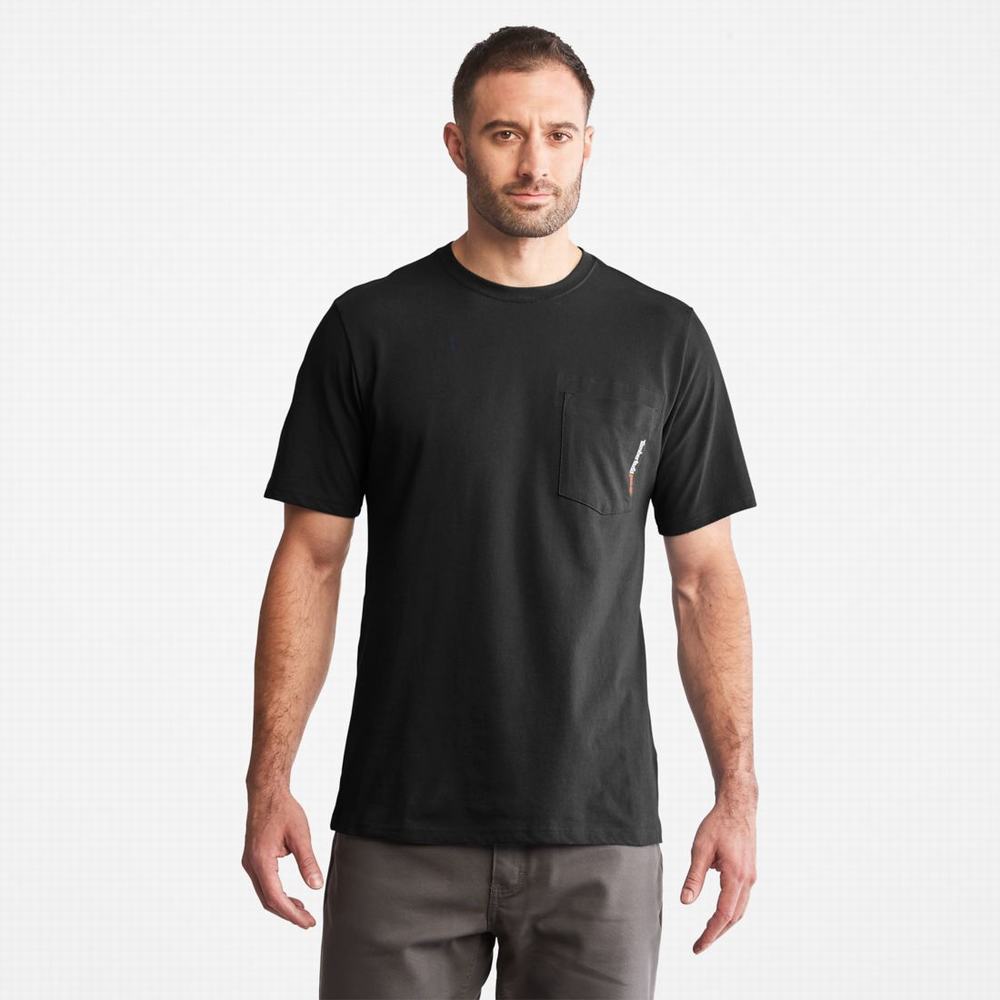 Tricko Timberland PRO® Base Plate Blended Kratke-Sleeve T-Shirt Panske Čierne | WT7480623