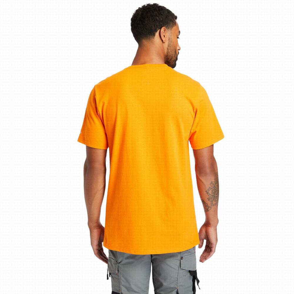 Tricko Timberland PRO® Base Plate Blended Kratke-Sleeve T-Shirt Panske Oranžové | XK4236791