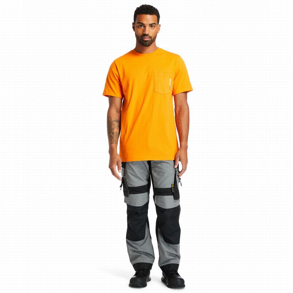 Tricko Timberland PRO® Base Plate Blended Kratke-Sleeve T-Shirt Panske Oranžové | XK4236791