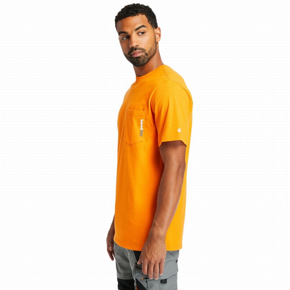 Tricko Timberland PRO® Base Plate Blended Kratke-Sleeve T-Shirt Panske Oranžové | XK4236791