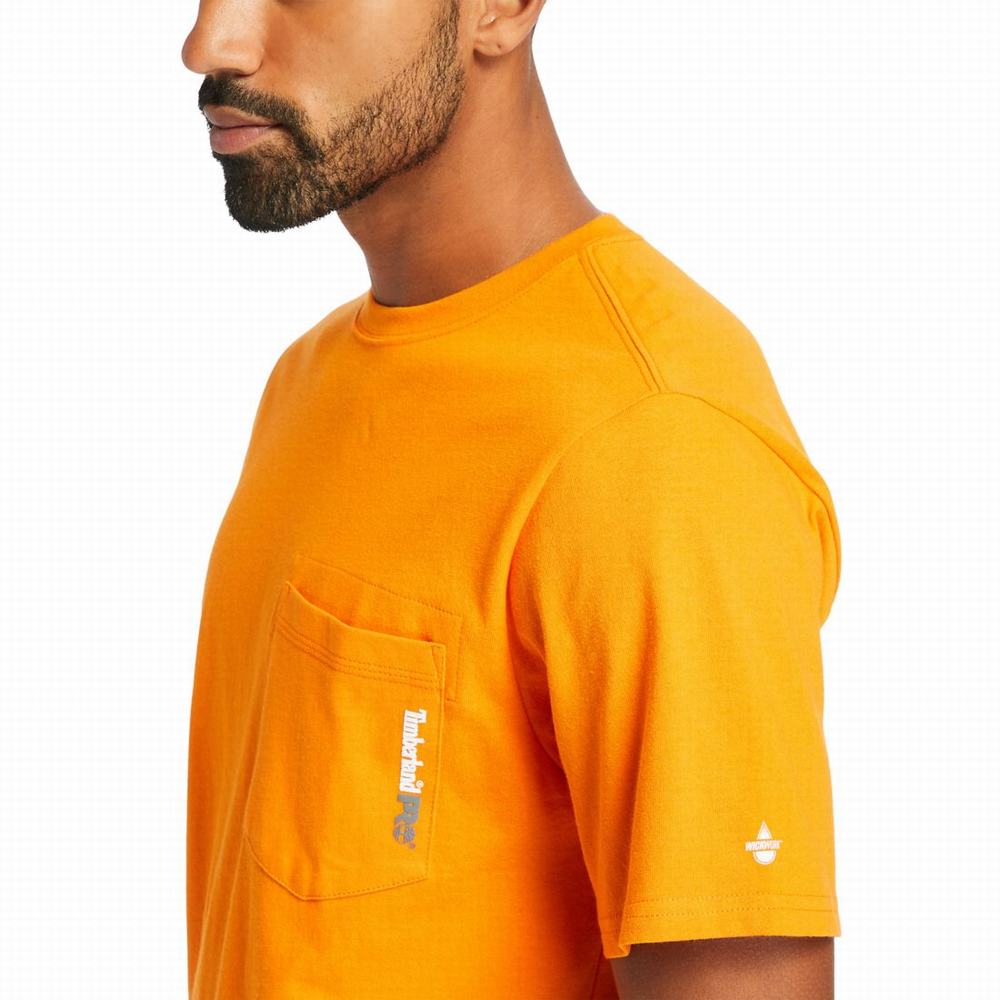 Tricko Timberland PRO® Base Plate Blended Kratke-Sleeve T-Shirt Panske Oranžové | XK4236791